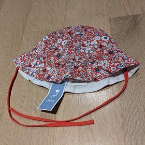 Jacadi Baby Girl Red Flower Hat